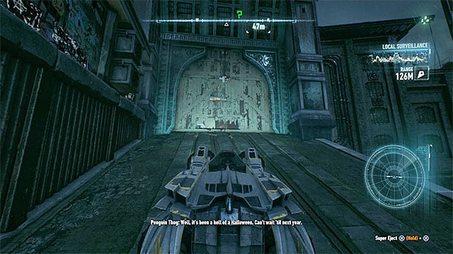 Drive the Batmobile through one of the wooden gates - Riddler trophies on Bleake Island (1-18) | Collectibles - Bleake Island - Collectibles - Bleake Island - Batman: Arkham Knight Game Guide & Walkthrough