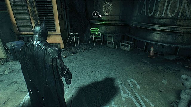 Investigate the darkened corner of the room - Riddler trophies in the Subway | Collectibles - Subway Under Construction - Collectibles - Subway Under Construction - Batman: Arkham Knight Game Guide & Walkthrough
