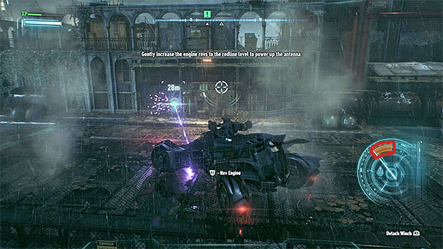 Mind the revolution gauge - it needs to match the orange area. - Use Panessa Studio antenna | Main story | Batman Arkham Knight - Main story - Batman: Arkham Knight Game Guide & Walkthrough