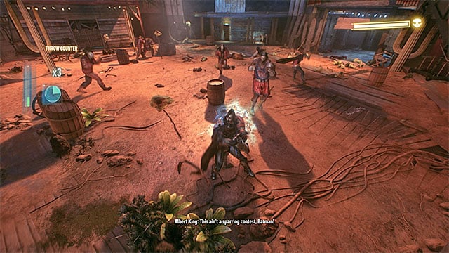 Keep attacking ordinary thugs to stack up the score multiplier - Apprehend Albert King in sound stage A | Main story | Batman Arkham Knight - Main story - Batman: Arkham Knight Game Guide & Walkthrough