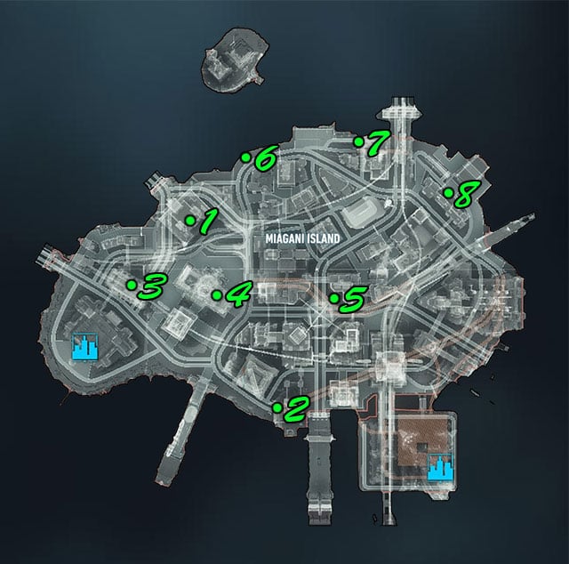 The map above shows location of militia checkpoints - Own the Roads | Side missions (Most Wanted) | Batman Arkham Knight - Side missions (Most Wanted) - Batman: Arkham Knight Game Guide & Walkthrough