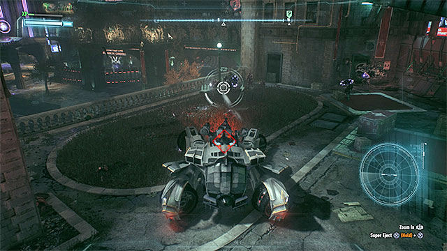 You can use the Batmobile to jump to the fenced territory or take care of the enemies without the vehicle - Own the Roads | Side missions (Most Wanted) | Batman Arkham Knight - Side missions (Most Wanted) - Batman: Arkham Knight Game Guide & Walkthrough