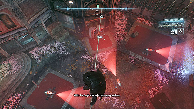 Stop above the stationary turret and wait until it will be safe to land next to it - Own the Roads | Side missions (Most Wanted) | Batman Arkham Knight - Side missions (Most Wanted) - Batman: Arkham Knight Game Guide & Walkthrough