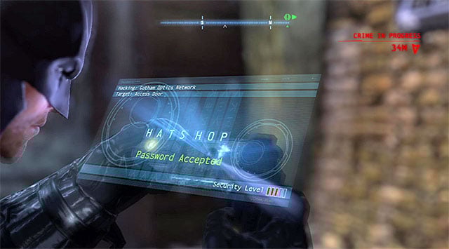 As you have probably noticed, you are now in a closed location so, you need to use the Cryptographic Sequencer on the local control panel - Access the Gotham Merchants Bank | Main storyline - Main storyline - Batman: Arkham Origins Game Guide