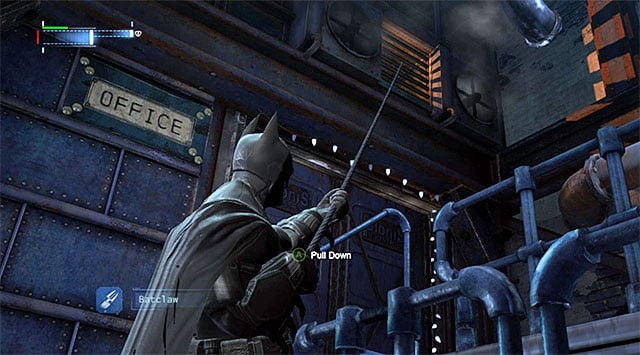 You need to rip the venting shaft grate off - Investigate the steel mill - exploring the mill | Main storyline - Main storyline - Batman: Arkham Origins Game Guide