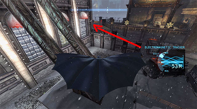 Do not even try coming near the hotels entrance, because it is heavily guarded by a SWAT team armed to their teeth - Track the electromagnetic signature | Main storyline - Main storyline - Batman: Arkham Origins Game Guide