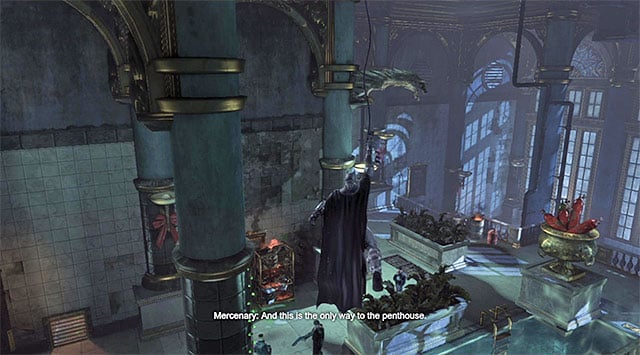 Use the vantage points as long as they are fully accessible - Gain access to the penthouse - swimming pool | Main storyline - Main storyline - Batman: Arkham Origins Game Guide