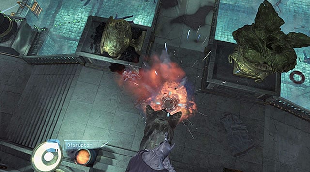 For the first time throughout the campaign mode, you will meet the enemies that carry mines here - Gain access to the penthouse - swimming pool | Main storyline - Main storyline - Batman: Arkham Origins Game Guide