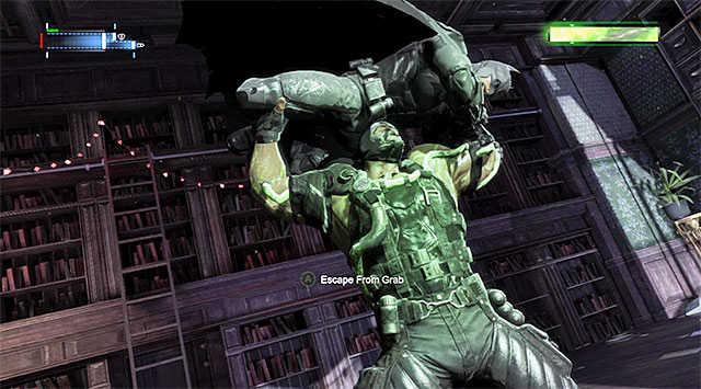 If Bane grabs you, try to protect yourself in time against taking damage - Defeat Bane | Main storyline - Main storyline - Batman: Arkham Origins Game Guide