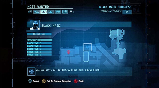 Along your way to the mills exit (the beginning of the Acquire Electrocutioners electromagnetic signature mission Batman will have to use the explosive gel to destroy the Black masks drug stash in the Loading Bay (screenshot 1) - Black Mask | Most Wanted - Most Wanted - Batman: Arkham Origins Game Guide