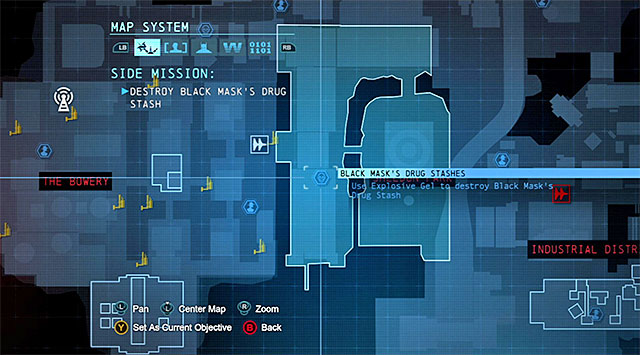 The location of the second stash - Black Mask | Most Wanted - Most Wanted - Batman: Arkham Origins Game Guide
