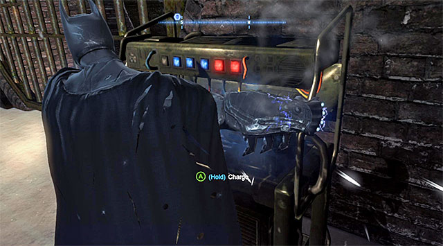 You need to use the shock gloves on the generator - Black Mask | Most Wanted - Most Wanted - Batman: Arkham Origins Game Guide
