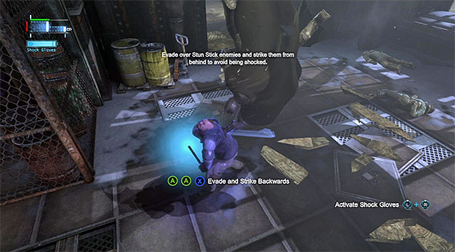 In here, for the first time (save Anarky and his side mission) you will encounter an enemy with stun gun - Disarm the bomb in the train station | Main storyline - Main storyline - Batman: Arkham Origins Game Guide