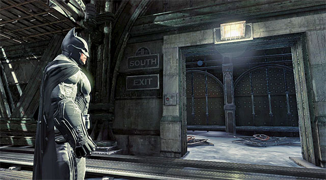 The train stations exit - Disarm the bomb at the south pillar | Main storyline - Main storyline - Batman: Arkham Origins Game Guide