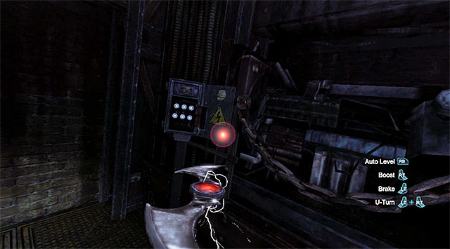 Enter the control room and press the button to make discharges appear in the distance - Gain access to Blackgate Prison via the sewers | Main storyline - Main storyline - Batman: Arkham Origins Game Guide