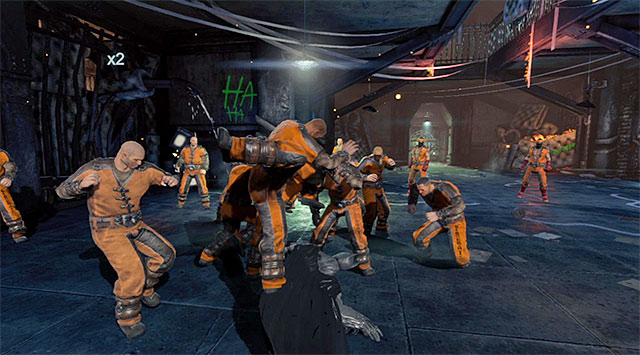 You can start a new fight with a slide - Stop the Joker #2 - cell block B | Main storyline - Main storyline - Batman: Arkham Origins Game Guide