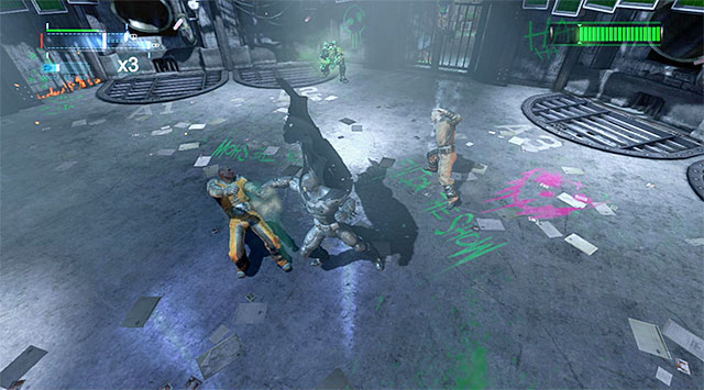Attack Banes henchmen to charge Batmans gloves faster - Defeat Bane #2 | Main storyline - Main storyline - Batman: Arkham Origins Game Guide