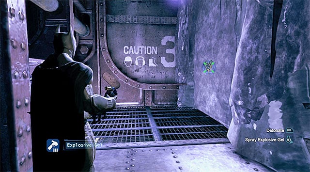 Run up and jump over the hole in the floor, and then slide, which will allow you to get around another obstacle - Gain access to Penguins office - Upper Deck | Main storyline - Main storyline - Batman: Arkham Origins Game Guide