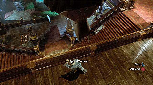 The reverse takedowns are a good method of eliminating the enemies without problems. - Gain access to Penguins office - Theatre | Main storyline - Main storyline - Batman: Arkham Origins Game Guide