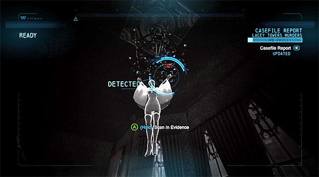 The murdered woman - Solve the crime scene inside Lacey Towers | Main storyline - Main storyline - Batman: Arkham Origins Game Guide