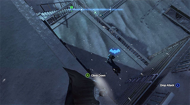 One of the enemies can walk away from the buildings entrance. - Gain access to the GCPD via the rooftop | Main storyline - Main storyline - Batman: Arkham Origins Game Guide