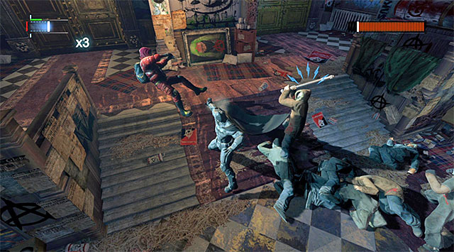 Anarky does not do that well while defending against Batmans attacks - Anarky | Boss fights - Boss fights - Batman: Arkham Origins Game Guide