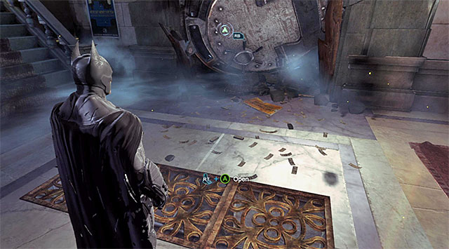 This collectible is in the Gotham Merchants Bank, which you visit for the first time while completing the Access the Gotham Merchants Bank mission - The best hidden datapacks - Extortion File 4 (The Bowery) | Enigma Datapacks - Enigma Datapacks - Batman: Arkham Origins Game Guide