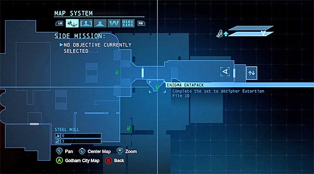 You can find this collectible in the Steel Mill - The best hidden datapacks - Extortion File 10 (Industrial District) | Enigma Datapacks - Enigma Datapacks - Batman: Arkham Origins Game Guide