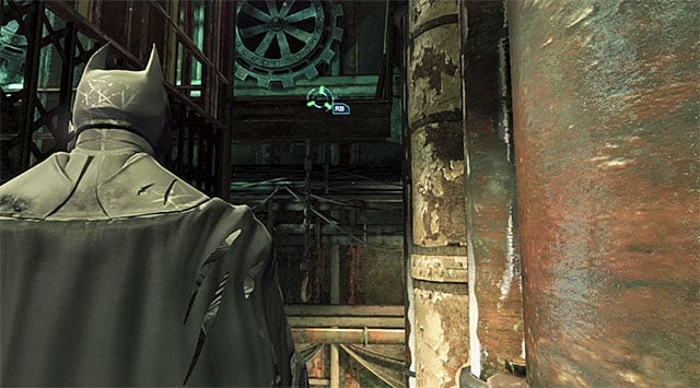 The collectible is close to the Freight Elevator Shaft - The best hidden datapacks - Extortion File 11 (Gotham Pioneers Bridge) | Enigma Datapacks - Enigma Datapacks - Batman: Arkham Origins Game Guide