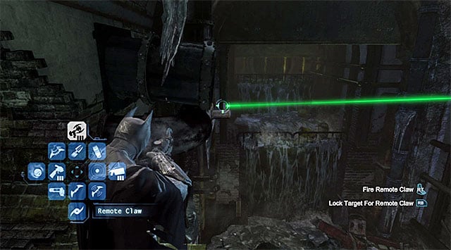 You need to gain access to the area with the big water reservoir and extend the rope, using the grapple, in the spot shown in the screenshot - The best hidden datapacks - Extortion File 20 (Burnley) | Enigma Datapacks - Enigma Datapacks - Batman: Arkham Origins Game Guide