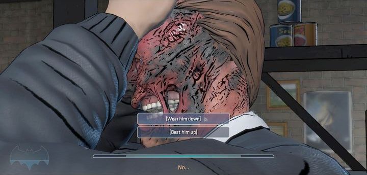 The last important choice that you need to make is in chapter six of this episode - Important Choices in Episode 3: New World Order - Episode 3: New World Order - Batman: The Telltale Games Series Game Guide