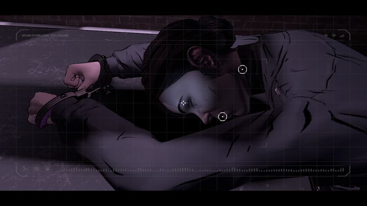 The scanning will show two interaction areas, which can be seen on the screenshot above - Chapter 2 - The Children | Walkthrough - Episode 2: Children of Arkham - Batman: The Telltale Games Series Game Guide