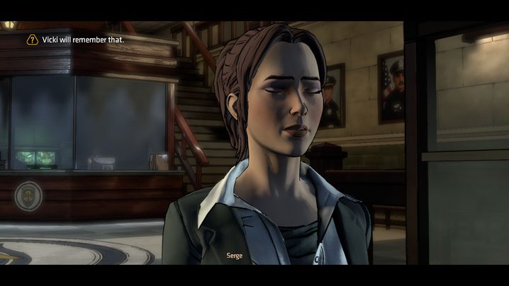 Youll meet Vicki while travelling near the reception - Chapter 2 - The Children | Walkthrough - Episode 2: Children of Arkham - Batman: The Telltale Games Series Game Guide
