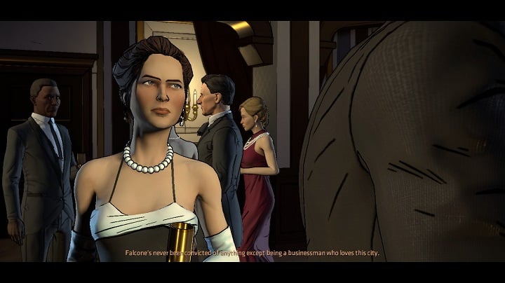 Regardless of whether you allowed her for a personal question, or avoided the previous set of dialogues, Vicki Vale will notice a stain on your collar - Chapter 2 - The One That Got Away | Walkthrough - Episode 1: Realm of Shadows - Batman: The Telltale Games Series Game Guide