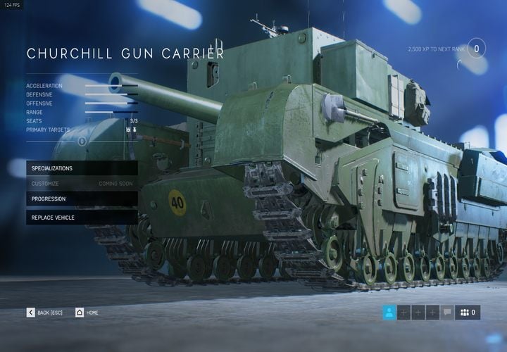 Churchill Gun Carrier is the last allied tank you unlock in Battlefield 5 and will be available at level 17. - Allies Tanks in Battlefield 5 - Allies - Battlefield V Guide