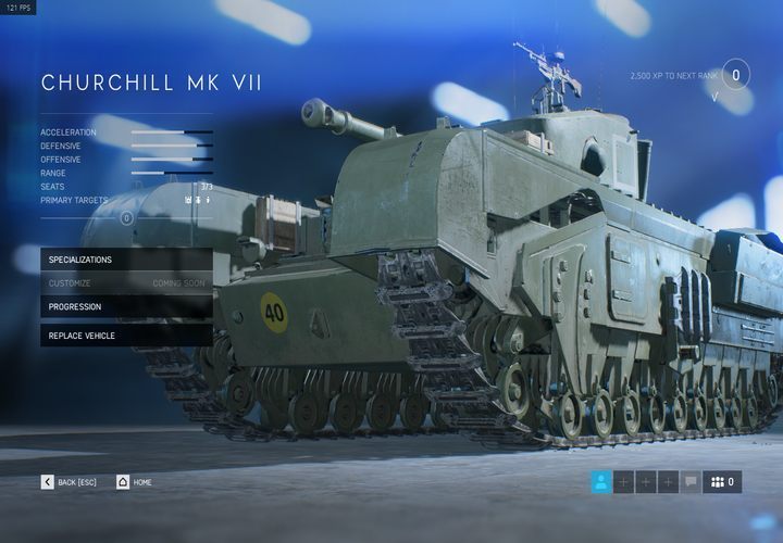 Churchill MK VII is the second Allied vehicle to be unlocked in Battlefield 5. You will unlock it at Account Level 9. - Allies Tanks in Battlefield 5 - Allies - Battlefield V Guide
