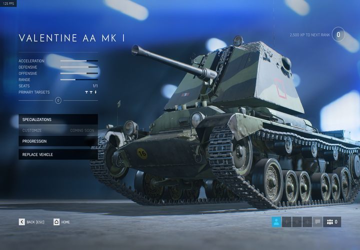 Valentine AA MK I will be unlocked on level 13. This is the penultimate Allied tank to be unlocked in Battlefield 5. - Allies Tanks in Battlefield 5 - Allies - Battlefield V Guide