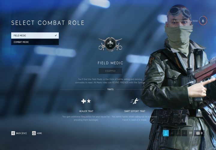 The field medic combat role features two traits - healer and swift effort. - Medic Class in Battlefield 5 - Character classes - Battlefield V Guide