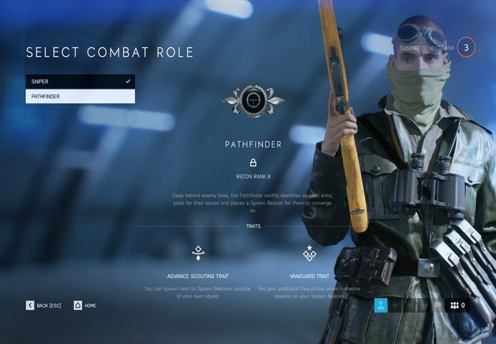 The Pathfinder combat role features 2 traits - advance scouting and vanguard. - Scout Class in Battlefield 5 - Character classes - Battlefield V Guide