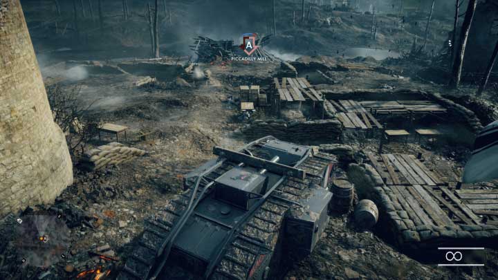 If possible, avoid driving through the mud because it slows down the tank, making it an easy target for the cannons - Through Mud and Bloods | Walkthrough - Walkthrough - Battlefield 1 Game Guide