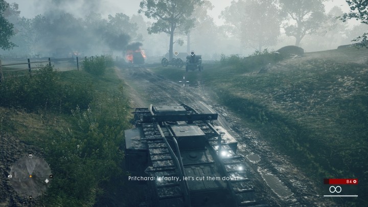 At the main road you will see two cannons - Through Mud and Blood | Field Manuals - Field Manuals - Battlefield 1 Game Guide