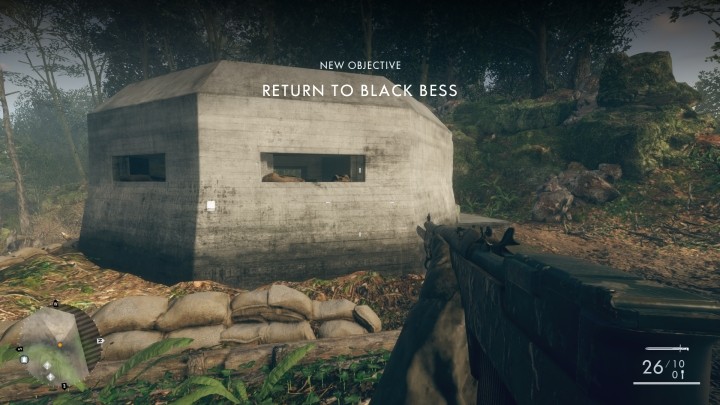 Once the last battle in this mission is over and you killed all the enemies, instead of going back to the tank enter the bunker on the left side - Through Mud and Blood | Field Manuals - Field Manuals - Battlefield 1 Game Guide
