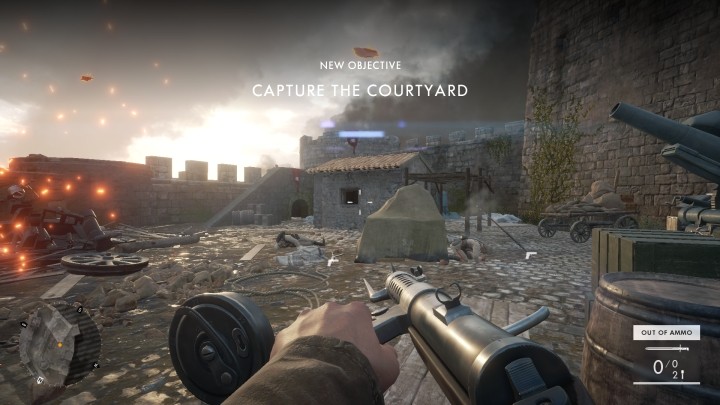 The last field manual that can be found in this mission is lying in a small building on the courtyard - The Runner | Field Manuals - Field Manuals - Battlefield 1 Game Guide
