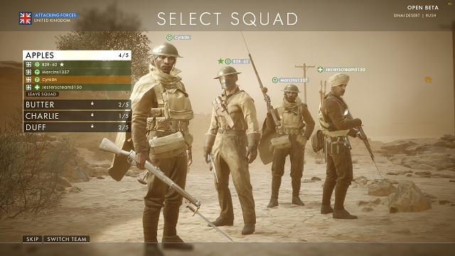 At the beginning of each match you must select team - General advice - Advice - Battlefield 1 Game Guide
