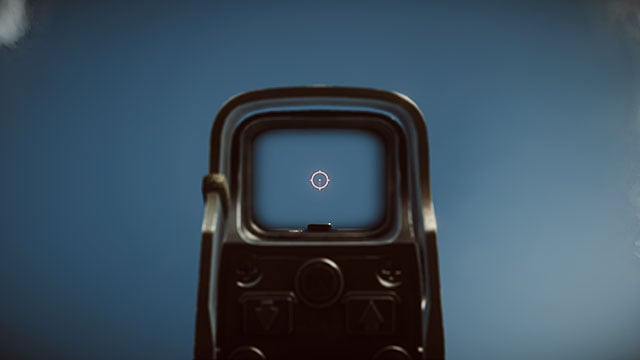 The Holo collimator offers a targeting angle similar to that of the Coyote but, its housing obstruct much of the area around the collimator from seeing - Optics - Short Range - Accessories - Battlefield 4 - Game Guide and Walkthrough