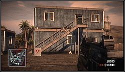 The first gold crate here is in the camp You reach just after finding the first tank in the mission - Ghost Town - Gold crates - Battlefield: Bad Company - Game Guide and Walkthrough