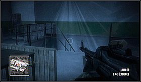 After the cut-scene get on the surface and - using the remaining building walls - defeat all the soldiers attack You - Crash and Grab I - Campaign - Battlefield: Bad Company - Game Guide and Walkthrough