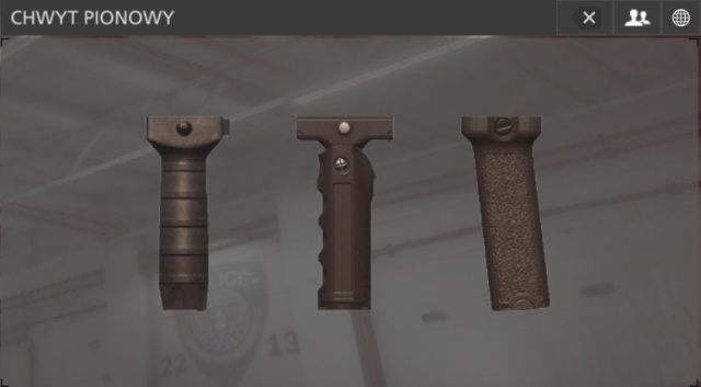 Vertical grip reduces by 50% spread while moving and reduces by 25% spread when shooting from a hip - Battlefield Hardline: Grip - Battlefield Hardline: Weapon attachments - Battlefield Hardline Game Guide