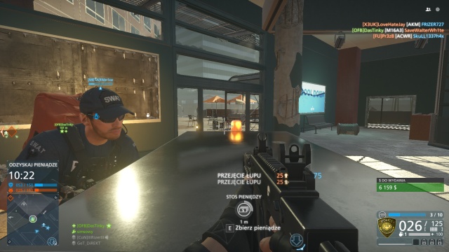 To steal money from the vault, you need to approach it, which is usually not too easy, and seize the loot by holding down the interaction button - Battlefield Hardline: Blood Money - Battlefield Hardline: Game modes - Battlefield Hardline Game Guide