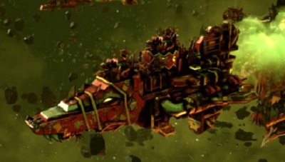 Onslaught Attack Ship - Ork Pirates - Units - Battlefleet Gothic: Armada - Game Guide and Walkthrough